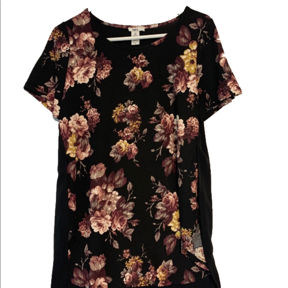 Floral Bar III Top with Side Slits